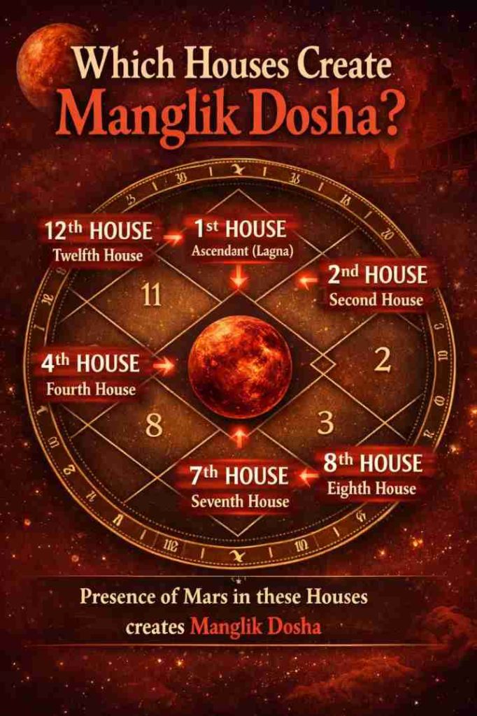 Which Houses Create Manglik Dosha
