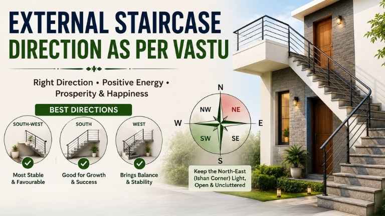 External staircase direction as per Vastu